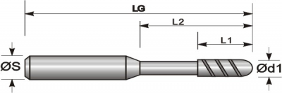 VHM-Radius bits 3D �4,0mm L40 XL