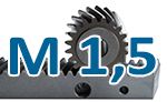 Zahnstangen-Antriebe Modul 1,5