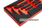 Preview: Zuschnitt PE-Schaumplatte schwarz / rot, Shadowboard