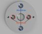 Preview: Adapter plate for mouting the magnetic brake to the stepper