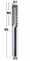Preview: END Mill Z2 Ø 6 mm Diamond Toothed