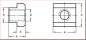 Preview: T-Nut DIN 508 M6 Slot 8 mm - 10 pcs.