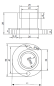 Preview: Fixed bearing housing reworked with 2 ball bearings for 16 mm spindle