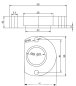 Preview: Floating bearing housing machined with 1 ball bearing for 16 mm spindle