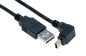 Preview: USB-Kabel A-Stecker / Mini-USB abgewinkelt