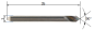 Preview: Solid carbide 90° Engraver Ø 3 mm with Ø 0.2 mm cutting point