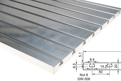 Gussaluminium T-Nutenplatte 14040