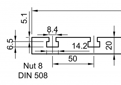 Gussaluminium T-Nutenplatte 14040