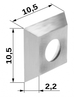 Ersatz-Wendeplatten 10,5 x 10,5 x 2,2 mm 10 Stück