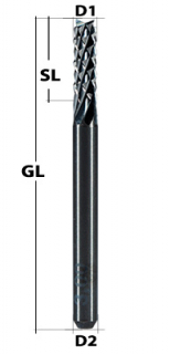 End Mill Diamond Toothed Sorotec Edition Ø 3 mm