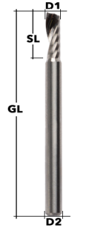 End Mill Single-Flute Sorotec Edition Ø 0.8 mm