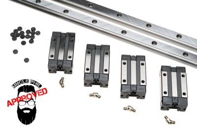 X/800 mm + Y/1200 mm Führungsschienen HGR20 für Aufrüstsatz + Gratis Uncle Phil Fräserset