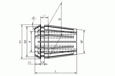 Spannzange ER 25 19,5mm