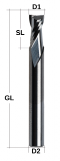VHM-Schaftfräser 2-Schneider Ø 3 mm UNI