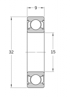 Deep groove ball bearing 6002ZZ