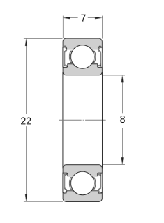 Rillenkugellager 608ZZ