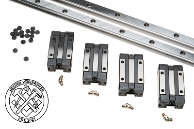 Linear rails HGR20 Z axes parts set 350 mm