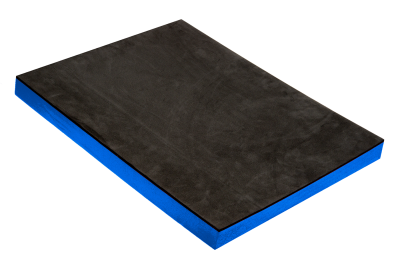 Zuschnitt PE-Schaumplatte schwarz / blau, Shadowboard