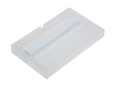 10er Flachverpackung transparent mit Schaumstoffeinlage