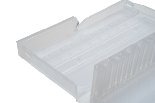 10-pack flat pack transparent with support bars