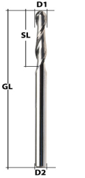 VHM-Radienfräser Ø 3 mm UNI XL