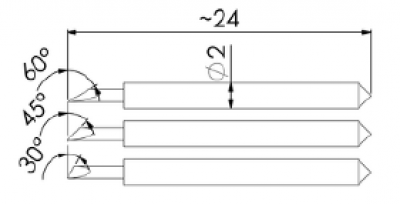 Edelstahlplottermesser 30°