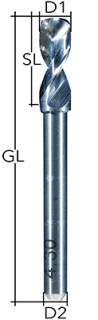 VHM-Bohrer Ø 0,3 mm