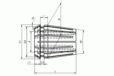 Collet ER 25 - 15.5 mm