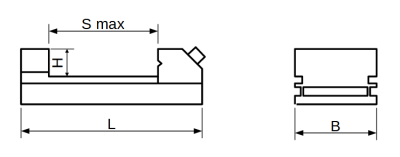 Vise with pull-down-jaws BG25