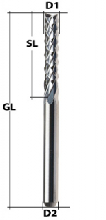 End Mill Diamond Toothed Ø 3 mm long