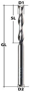 End Mill Double-Flute Ø 3 mm