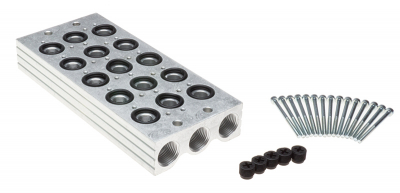 Ventilleiste mit 5 Ventilplätzen 1/4"