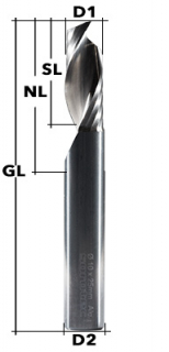 End Mill Z1 Ø 3 mm ALU