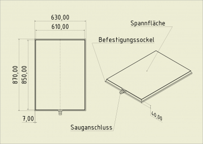 Vacuum table VT DIN-A1 MP