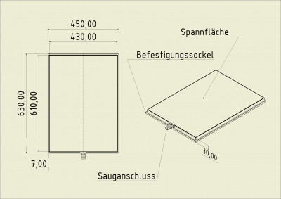 Vacuum table VT DIN-A2 MP