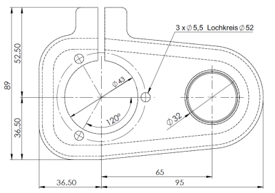 Absaugschuh Standard für 43 mm Eurohalsaufnahme