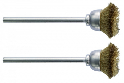 Cup brushes, brass, 13 mm, 2 pcs