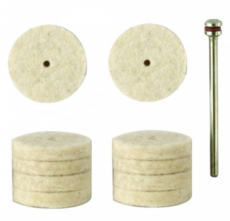 Felt, 22 mm, 10 pieces + 1 carrier