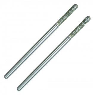 Diamond coated grinding points, ball 2.2 mm, 2 pieces