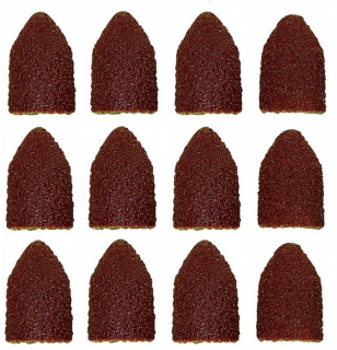 Spare Schleifkappen, 9 mm, 80 grain and grain 150, 5 pieces