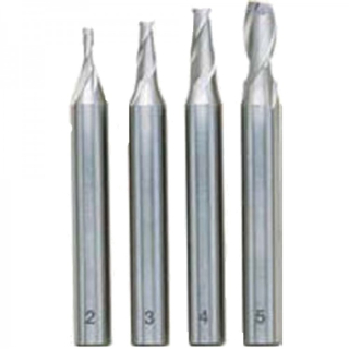 End mill set, 4-piece, DIN 327, HSS. (2 - 3 - 4 - 5 mm)