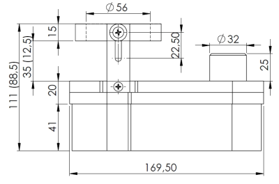 Suction shoe removable for Elte 0.4 kW, 0.75 kW & 1.1 kW small