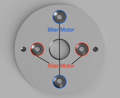 Adapter plate for mouting the magnetic brake to the stepper