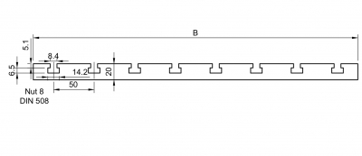 Gussaluminium T-Nutenplatte 250100