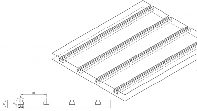 Gussaluminium T-Nutenplatte ECO15 10050