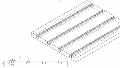 Cast aluminum T-slot plate ECO15 5030