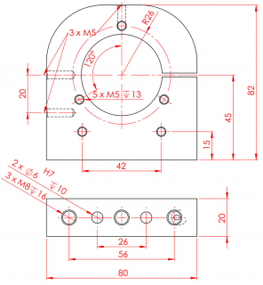 43 mm Euro spindle mount