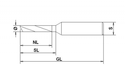 Dovetail Bit Ø 9.5 mm S8 7°