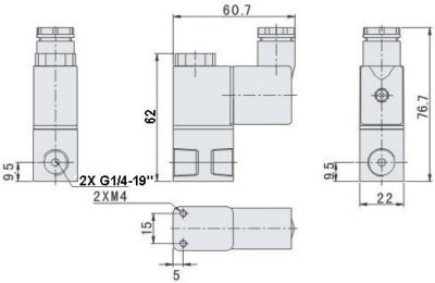 24 V Magnetventil 1/8"