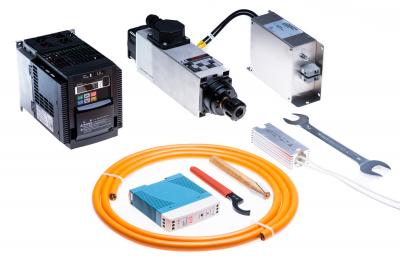 Komplettsystem Teknomotor 1,1 kW | ER20 | 230 V | E-Lüfter | Frequenzumrichter